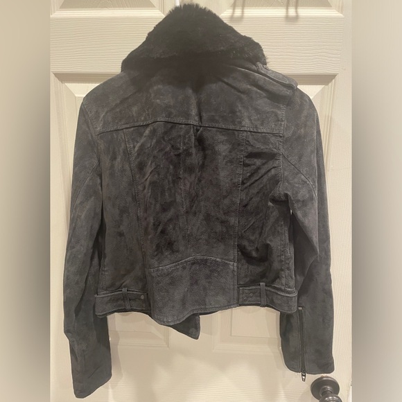 Blank NYC Suede Moto Jacket with Faux Fur Collar - Picture 2 of 6